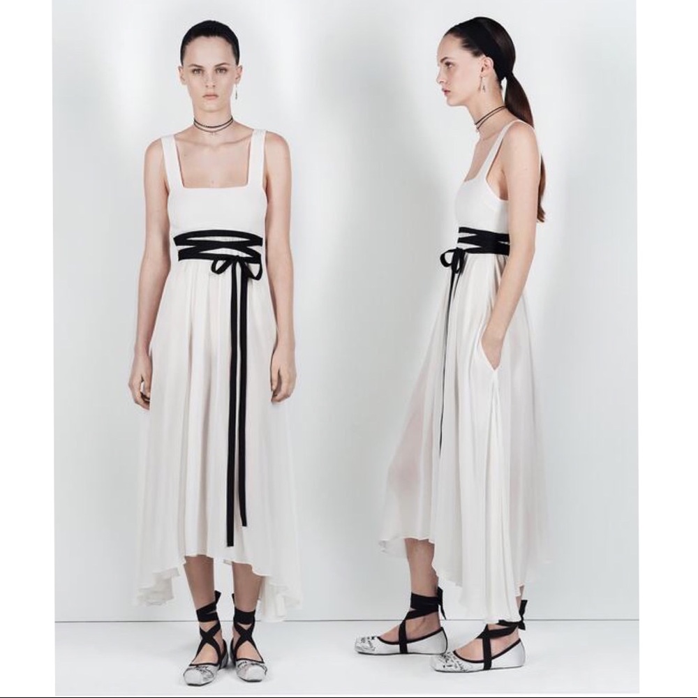 ZARA white maxi dress STUDIO COLLECTION